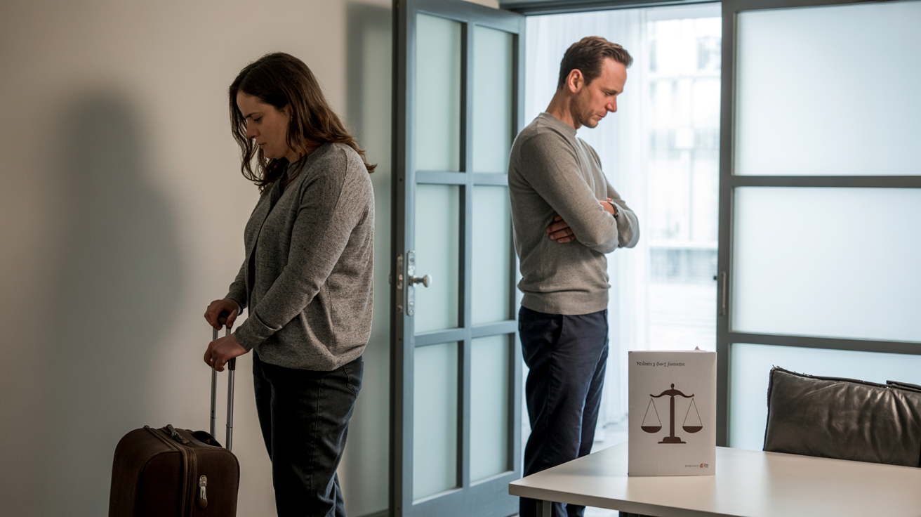 Couple qui se sépare, le conjoint quitte le logement